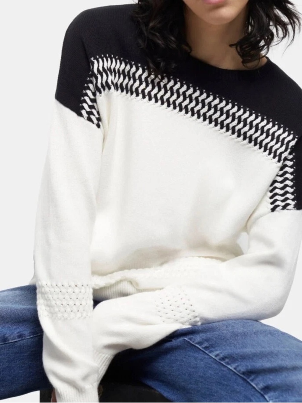 💜#74 BNWT The Kooples Cotton &  Cashmere Crewneck Sweater